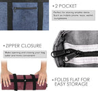 BeeGreen Insulated Cooler Bag with Handles Oversized Sturdy Leakproof Freezer Shopping Tote for Groceries Heavy Duty Thermal Food Delivery Bag Vintage Blue
