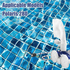 Pool Cleaner Large Wheel Replacement with Tire & Bearings, Compatible with Polaris 280 (Not for 360/380) Durable Pool Vacuum Wheel Replacement Parts