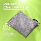 Nature Fresh Charcoal Bags Odor Absorber (Large, 12 Pack, 200g each), Reduce Odors Naturally with Bamboo Charcoal Air Purifying Bags for Car, Home, Closet, Shoe Deodorizer Eliminator Freshener Remover