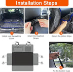 SUV Cargo Liner for Dogs, Waterproof Pet Trunk Cover with Bumper Flap Protector, Non-Slip Scratchproof, Non-Slip Dog Seat Mat for SUVs, Large Size Cargo Liner Universal Fit Blue