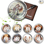 WOCOCN Customized Photo Car Air Freshener, Double-Sided Record Player Design, Unique Turntable Vinyl Shape,Meaning Gifts for Dad, Mom, Friends, Colleagues（9pcs）