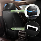 Car Seat Covers Front Seats for Acura TSX 2009-2014, Breathable Cooling Ice Silk Leather Car Seat Covers, 2 Seats Vehicle Seat Protector Seat Cushion Auto Accessories (Black)