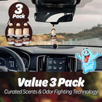 Hanging Air Freshener Car Diffusers - Long Lasting Scent, Odor Eliminator, Home Essentials, Fresh car fragrance diffuser - 3 Pack- Teakwood and Mahogany