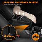 Armrest Cover for Car Fit for Jeep Gladiator - Center Console Cover with Cup Holders and 2 Storage Pockets(Black)