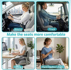 Ergonomic Seat Cushion,Office Chair Cushion with Lumbar Support Pillow,Car Orthopedic Seat Cushions,Designed for Sciatica,Tailbone,Back Pain Relief,for Office,Car,Truck,Home,Desk Chair