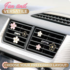 Automotive Colorful Car Decoration - Air Vent & AC Outlet Clips - Air Freshener & Interior Car Decor for Girls & Women (Black, White, Light Pink, Lavender, Eucalyptus, Jasmin)