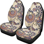 Car Seat Covers Set Front Seats Only 2 Pack Universal Fit Most Truck SUV Vans Auto Accessories Interior Cushion Protector(Floral 2)