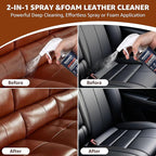 Leather Cleaner and Conditioner Kit | Leather Cleaner for Car Seats,Sofas,Furniture,Shoes,Boots,Bags | pH-Balanced,Restores,Protects | 2 x 16 oz Bottles
