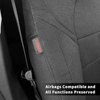coverdream Cloth Seat Covers Custom Fit for Toyota RAV4 2019-2024 2025 LE,XLE,XLE Premium,Limited,Fully Covered,Airbag Compatible,Breathable Fabric Car Seat Protector(Full Set,Black)