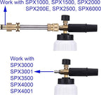 M MINGLE Foam Cannon, Compatible with Sun Joe SPX Series Pressure Washer, with 5 Nozzle Tips, 1/4 Inch Quick Connector