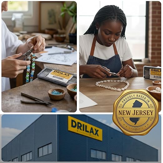 Drilax 30‑Piece 2mm Diamond Drill Bit Set – 1/8″ Shank Compatible with Dremel Tools for Glass, Sea Glass, Stone & Jewelry