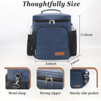 TuErcao Insulated Cooler Bag 6/24 Can Collapsible Leakproof Soft Sided Cooler for Car, Portable Foldable Small Ice Chest for Beach Camping Picnic Travel, 5/15qt Lunch Box for Men Work