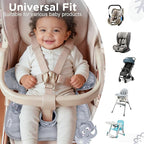 Car Seat Potty Training Protector Set, 2 Pack Waterproof Piddle Pad for Baby Toddlers, Leak-Proof Car Seat Liner with Non-Slip 2 Strap Covers, Machine Washable - Gray