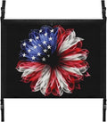 NDISTIN Sunflower Car Ceiling Cargo Net Pocket with Zipper American Flag Car Roof Storage Bag with Adjustable Buckle Easy Install Car Ceiling Storage Net for Truck SUV Van