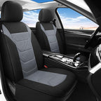 3D Air Mesh Car Seat Cover Full Sets Washable and Breathable Premium Cloth Automotive Vehicle Seat Covers for Cars Interior, Universal Fit for Most Cars, Sedan, Truck, SUV(Black/Gray)