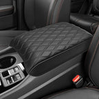 Center Console Cover for Honda Pilot 2023 2024 2025, Ridgeline 2024 2025, Passport 2024 2025 2026, Auto Armrest Lid Cushion Protector with Storage Pocket, Vinyl Leather, Black