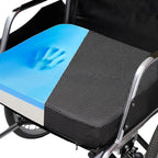 CYLEN Ifoam Gel Infused Memory Foam Layer Wheelchair Cushion - Seat Cushion for Wheelchair-Office Chair, Kitchen Chair, Car Seats-Pressure Sore and Tailbone Pain Relief-High Dense Polyfoam Base(Black)