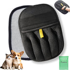 Pet Hair Removal Glove for Dogs & Cats- Upgraded 10mm Thickened Electrostatic Magic Brush- Pet Hair Remover Glove for Couch, Furniture, Clothes, Car & Carpet, Reusable Pet Hair Removal Tool