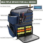 MATEIN Fishing Backpack, Water Resistant Tackle Storage Bag with Rod Holders & Cooler, Fishing Gifts for Men