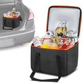 Portable Soft Cooler Bag, Collapsible Insulated Leak-Proof Car Cooler Bag, Insulated Ice Chest with Waterproof Zipper, Leak-Proof Organizer for Cars, Fits Most Vehicles, Orange