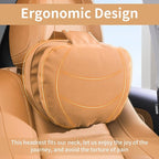 Car Headrest Pillow for Driving, Dual-Sided Leather Design Neck Pillow, Breathable Softness Neck Support, Universal Fit Head Rest Travel Pillow, Palomino Brown, 2 Pack