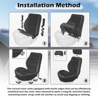 2 Pack Universal Car Seat Cover with Breathable Mesh Backrest,Comfortable Car Seat Protector with Foam Padding and Retaining Buckle,Highly Elastic Car Seat Covers Full Set (Gray)