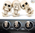 Cool Skull Car Decor for Truck Air Fresheners Vent Clips Cars Scent Freshener Things Goth Automotive Interior Aesthetic Halloween Decorations Mens Accessories Funny Christmas Gifts for Women Men