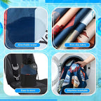 2 Pack Car Seat Towel Covers with Storage Bag 63 x 32 Inch Athletic Running Towel Seat Sweat Washable Non Slip Cover Gift for Car Outdoor Sport Activities (Multi National Parks 1)