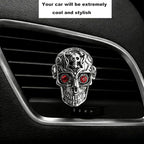 Gothic Skull Car Air Freshener Vent Clips with 2 Pads, Halloween Scented Car Accessories for Men Women, Automotive Interior Decor and Cool Car Fresheners for Men， Spooky Gift Idea-A2