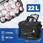 Maelstrom Soft Sided Cooler Bag, 30/40 Can Collapsible Insulated Ice Chest, Large Leakproof Portable Storage for Camping, Travel, Kayaking & Beach