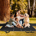 Mancro Truck Back Seat Pet Cover for Dogs, XXL Dog Hammock for Truck with Zipper Side Flap, Waterproof Floor Backseat Covers for Full Size Crew Cab Trucks with Fold Up Seats, for Ford F150 Accessories