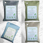 Bamboo Charcoal Bags Odor Absorber, 2 Packs 100g Charcoal Deodorizer Bags with Hooks, Nature Bamboo Charcoals Air Purifying Bags Activated Charcoals Odor Absorbers for Home Cars Pet Closet Bathroom