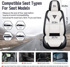 Truck Seat Covers for Toyota Tacoma 2006-2026, Waterproof Premium Leather Full Coverage Car Seat Cover, Muscle Sport Style Auto Interior Seat Cover Sets (Front Set/Black White)