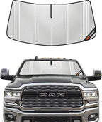 Windshield Sun Shade for Ram 2500/3500 2019-2025 with 5 Inch Wide Sensor. Full Coverage Rearview Mirror Shade for Ultimate Protection