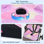 COOLBEBE Piddle Pads Car Seat Protector for Potty Training, 2 Pack Dry Waterproof Car Seat Liner Toilet Training & Strap Covers for Baby Infant, Baby Car Seat Pad Cover for Strollers, Carseat (Pink)