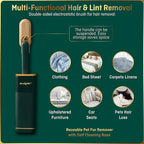 Pet Hair Remover, Lint Remover, Lint Brush for Clothes, Furniture, Carpets, Car Seats. Cat Hair Remover. Dog Hair Remover Laundry. Double-Sided. Reusable. Self-Cleaning Base. ALLISTAR (Forest Green)