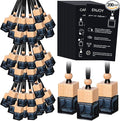200 Sets Car Diffuser Bottles Empty Bulk Hanging Car Air Freshener Diffuser Bottles Bulk Glass Perfume Holder with Instruction Cards for Essential Oil Fragrance Pendant(Square,Black)
