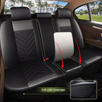 AOMSAZTO Car Seat Covers Fit for Kia Optima 2002-2020 Full Set Premium Seat Covers Waterproof Leather Automotive Seat Cushion Protector Compatible with Airbag(5 Seats,Grey)