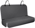 Backseat Cover for Dogs, Waterproof and Non-Slip Pet Bench Seat Covers, Car Seat Protector for Back Seat, Universal Size Rear Car Seat Cover Fits Cars, Trucks and SUVs, L-Charcoal Grey&Grey