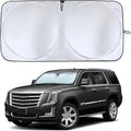 EcoNour Car Windshield Sunshade | Maximum Heat & UV Defense | Full-Coverage Reflective Sun Shade for Windshields | Foldable Design for Cooler Vehicle Interior | Easy Storage- Large
