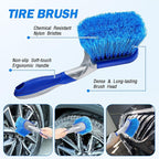 62" Car Wash Brush Kit with Hose Attachment, Scratch-Free Microfiber & Soft Bristles, Long Handle Wash Mop for Cars, Trucks, SUV & RV – Flow-Through Cleaning Kit with Mitt, Towel & Tire Brush