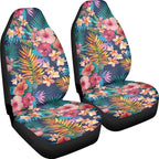 Car Seat Covers Elastic Front Seat Protectors Automotive Interior Accessories Mats Non Slip Scratch Proof Washable Bucket Pads（Tropical Flowers 59）