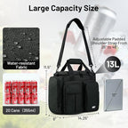 MIER Lunch Box for Men Heavy Duty Insulated Lunch Bag 20 Cans Large Leakproof Soft Cooler Bags with Multiple Pockets for Picnic Work Travel (Dark Gray)
