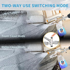 Foam Cannon with Dual Connector, Balabulala Dual Connector Foam Cannon with 5000PSI Pressure Washer Gun,7 Nozzles, 1/4" Quick Connect