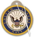 Elektroplate Officially Licensed United States Navy Automotive Air Fresheners for Vehicles | New Car Scent (6-Pack) | Made in the USA