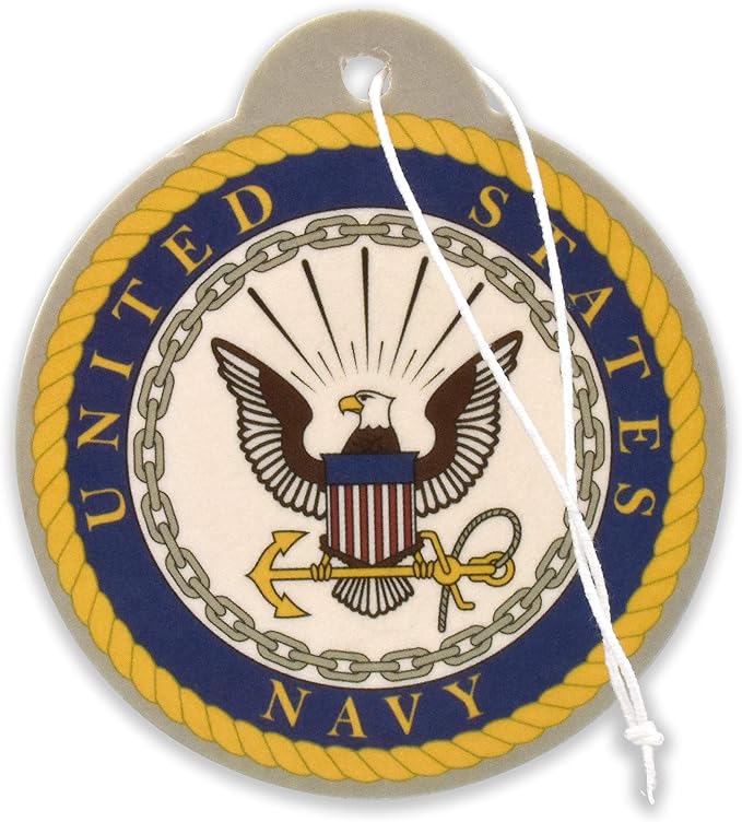 Elektroplate Officially Licensed United States Navy Automotive Air Fresheners for Vehicles | New Car Scent (12-Pack) | Made in the USA