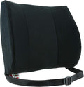 Core Products Sitback Rest Cushion Lumbar Support for Lower Back & Office Chair, Adjustable Strap Contoured Foam, Black - 13" x 14" x 5", Made in the USA