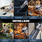 Car Vacuum Cleaner High Power - 22000PA Portable Car Vacuums 4 in 1 Compressed Air Duster & Blower Hand Held Vacuum Cordless with Brushless Motor for Cars Home Office Camping Ideal Gifts for Men women