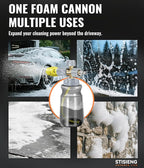 Professional Foam Cannon for Pressure Washer, 1L Wide Mouth Foam Sprayer with Adjustable Nozzle, Heavy Duty Soap Cannon Kit Includes 1.2mm & 1.25mm Orifice for Car Wash