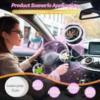 Personalized Custom Car Air Freshener, Double Sided Custom Photo, Record Player Shaped Fragrance Vent Clip, Unique and Cute Car Interior (Customize, 12PCS1)